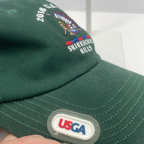 USGA MEMBER U.S. Open 2018  Shinnecock Baseball Cap Hat & Magnetic Ball Marker - Picture 10 of 12